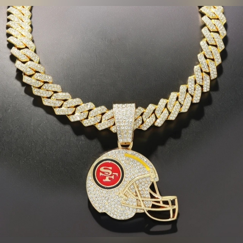 Pittsburgh Steelers football Helmet 20" iced chain necklace other teams avail